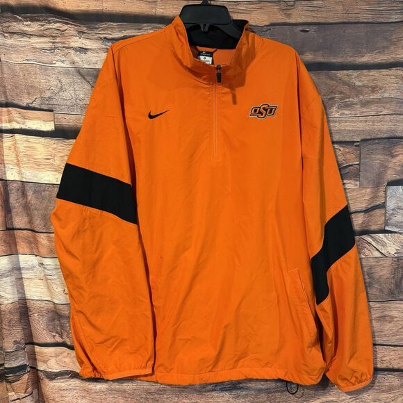 OSU Nike Fit Storm XL Orange Jacket Oklahoma State University Cowboys Vented - Picture 1 of 11